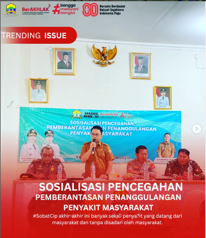 Sosialisasi  Pencegahan, Pemberantasan dan Penanggulangan Penyakit Masyarakat di Lingkungan Kecamatan Cipocok Jaya